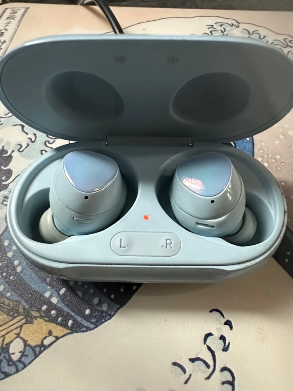 **Samsung Galaxy Buds+ Cloud Blue** Earbuds and case ** Premium sound by AKG**